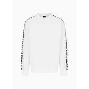 Cotton blend sweatshirt with logo tape