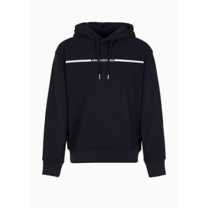 French terry cotton sweatshirt with logo tape
