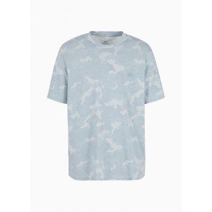 Relaxed fit T-shirt in heavy camouflage cotton