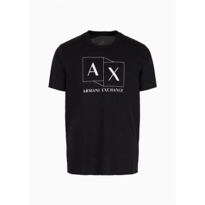 Slim fit T-shirt in mercerized cotton with logo print