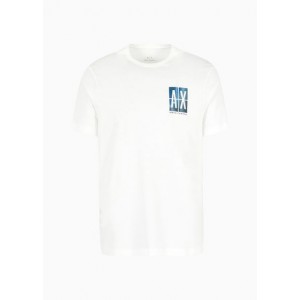 Regular fit cotton T-shirt with logo print on the chest