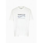 Regular fit T-shirt with wave effect print