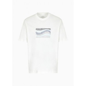 Regular fit T-shirt with wave effect print