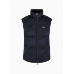 Sleeveless down jacket in camou fabric