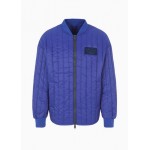 Armani Sustainability Values recycled nylon zip up lightweight puffer jacket