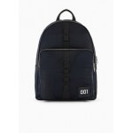 Fabric backpack with allover logo