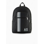 Backpack with contrasting band and logo