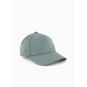 Hat with visor and allover logo