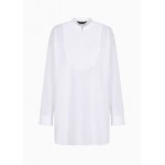 Armani Sustainability Values organic cotton poplin long sleeved blouse