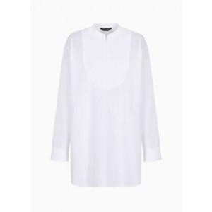 Armani Sustainability Values organic cotton poplin long sleeved blouse