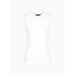 Organic stretch jersey cotton sleeveless top