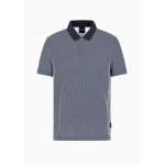 Regular fit short-sleeved polo shirt with contrasting collar