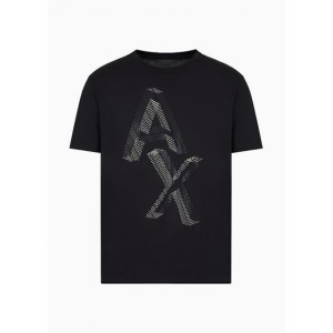 Pima cotton jersey T-shirt with maxi logo print