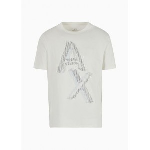 Pima cotton jersey T-shirt with maxi logo print