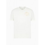 Regular fit cotton T-shirt with embroidery on the chest