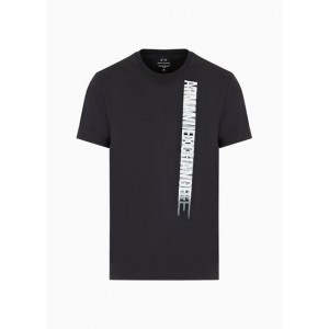 Regular fit jersey T-shirt with vertical print