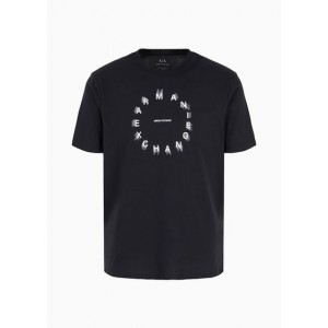 Regular fit jersey T-shirt with round print