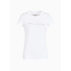 Slim fit T-shirt with glitter logo