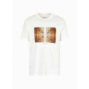 Regular fit cotton T-shirt with photographic print
