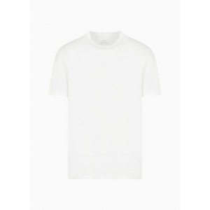 Regular fit mercerized cotton T-shirt with logo on the chest