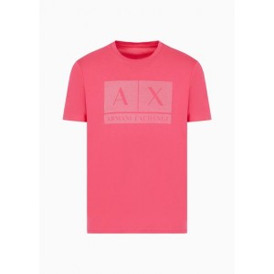 Regular fit jersey T-shirt with tone-on-tone logo print