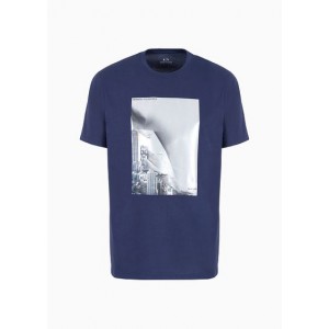 Regular fit T-shirt in cotton jersey with photographic print