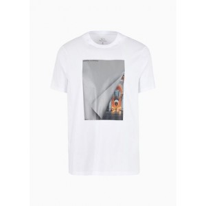Regular fit T-shirt in cotton jersey with photographic print