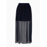 Long two-piece effect voile skirt