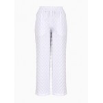 Trousers in jacquard check fabric