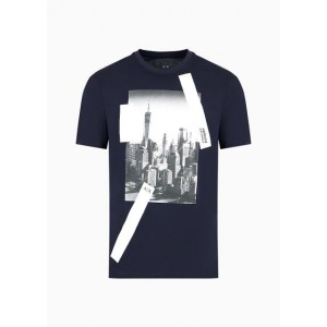 Regular fit cotton T-shirt with NYC print