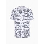 Regular fit T-shirt in cotton jersey with allover logo print