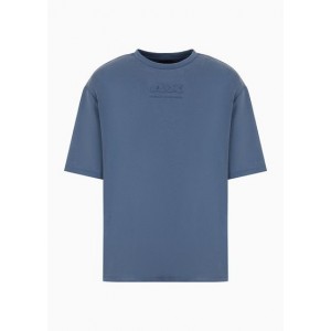Relaxed fit cotton T-shirt with tone-on-tone logo