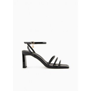 Heeled sandals with thin straps