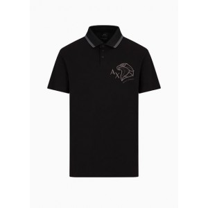 Regular fit pique polo shirt with embroidery
