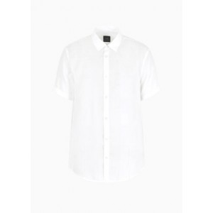 Regular fit short-sleeved shirt in cotton and modal