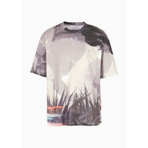 Comfort fit T-shirt with allover foliage print