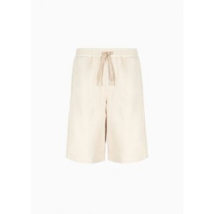 Shorts in lyocell and cotton twill
