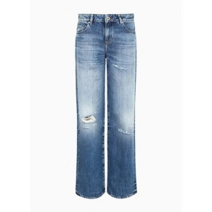 J52 low rise relaxed jeans in rigid cotton denim