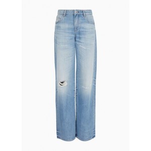 J52 low rise relaxed jeans in rigid cotton denim