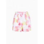 Nylon shorts with floral print