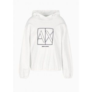 Hooded sweatshirt with ASV French terry logo print