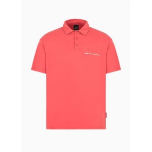 Regular fit cotton polo shirt with short sleeves and logo