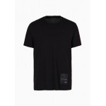 Regular fit T-shirt in ASV organic cotton with contrasting patches