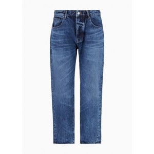 J82 loose tapered fit jeans in non-stretch washed denim