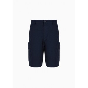 Cotton cargo shorts with pockets