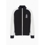 Two-tone full-zip sweatshirt with ASV French terry logo