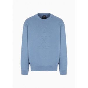 Sweatshirt with embossed logo in ASV French terry