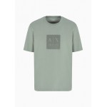 Regular fit cotton T-shirt with maxi ASV logo patch