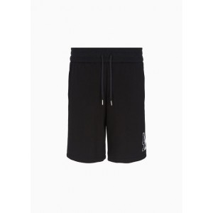 Bermuda shorts in ASV cotton French terry with logo