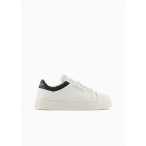 Hammered leather sneakers with contrasting back